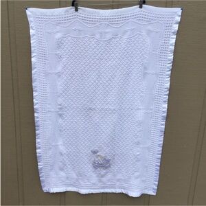 Bright Future White Baby Blanket